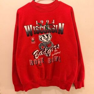 VINTAGE Wisconsin Badgers 1994 Rose Bowl Crewneck (like NEW!)